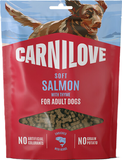 Carnilove Myk Snack Laks med Timian 200 g - Hundegodbiter Carnilove Myk Snack Laks med Timian 200 g - Hundegodbiter