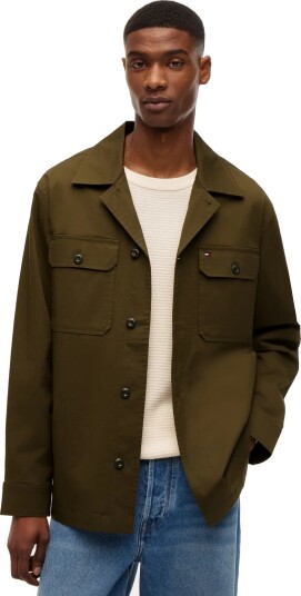Tommy Hilfiger Cotton Blend Shirt Jacket Khaki green L Tommy Hilfiger Cotton Blend Shirt Jacket Khaki green L