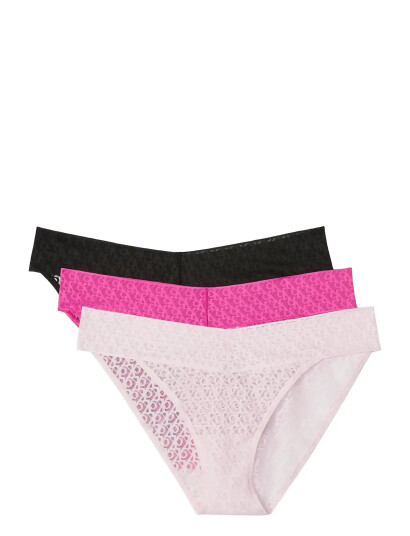 Calvin Klein Low Rise Bikini 3Pk Pink S