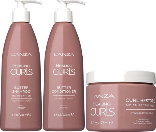 Lanza Healing Curls Bundle Shmpoo 236 ml & Conditioner 236 ml & Treatm