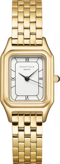 Rosefield Ivy dameklokke med gullfarget lenke