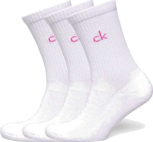 Calvin Klein Golf Ladies Golf Crew Sock ( 3 Pairs )   White   OS37/42