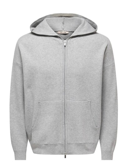 ONLY & SONS Onssade Ovz Ls Zip Cardigan Knit Grey L