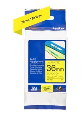 Brother Tape 36mm Tze-661 Svart/gul