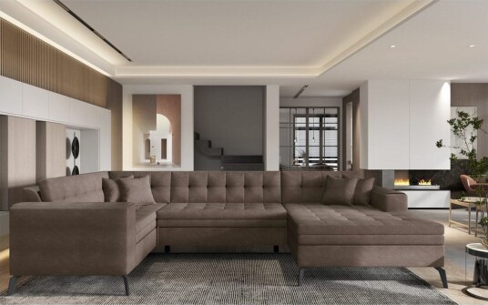 Seksjon Eltap Montez 340x180x93 cm Poco 22 Brun Høyre