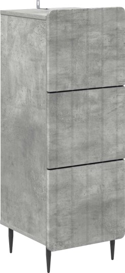 vidaXL Skuffeskap Betonggrå 33 x 34,5 x 92 cm Konstruert tre