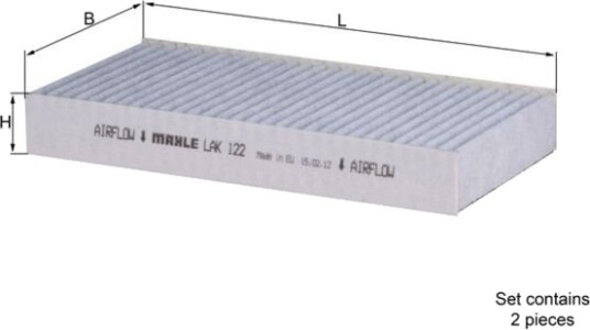 MAHLE LAK 122/S Kupefilter MAHLE LAK 122/S Kupefilter
