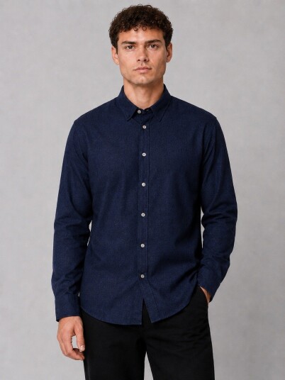 Clean Cut Copenhagen Flannel Shirt Blå XL
