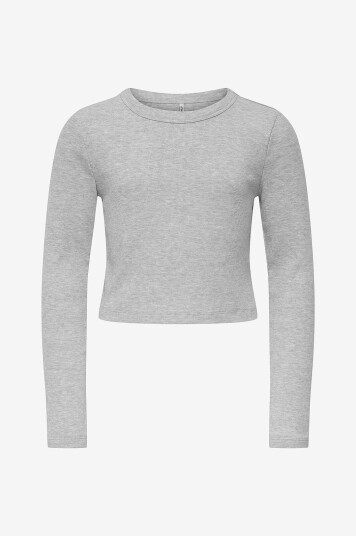 Kids Only Topp kogBina Life L/s O neck Grå