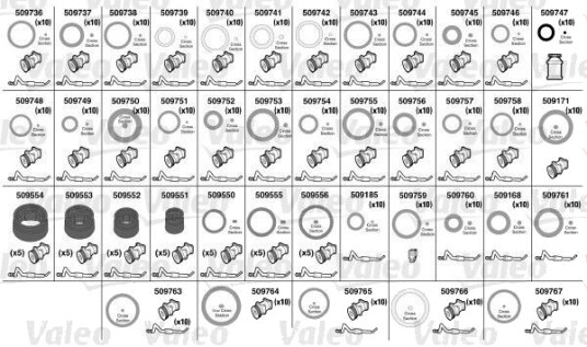 VALEO 509724 O-ring, reparasjonssett