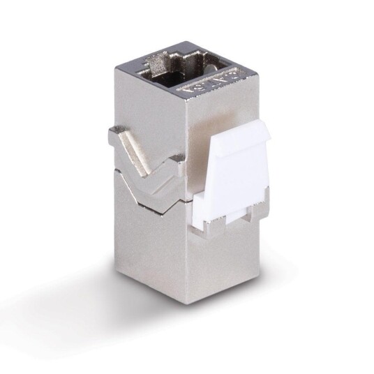 Lindy Cat6A Keystone Doppelkupplung Hunkjønn Metallisk RJ-45