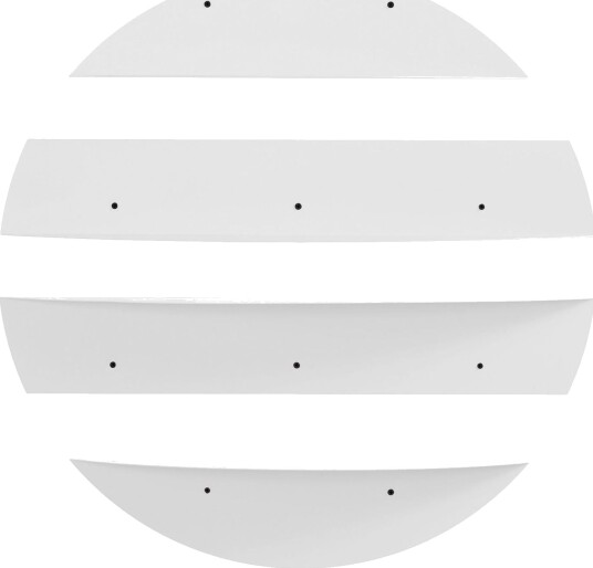 Zalvenn vegghylle 76 cm rund - Hvit