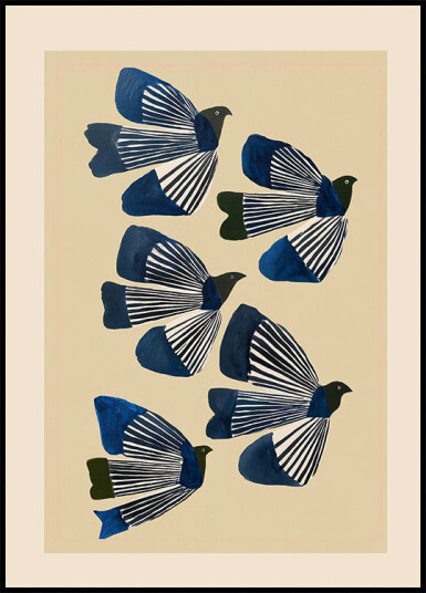 Birds In Flight Plakat Plakat / 30x40cm