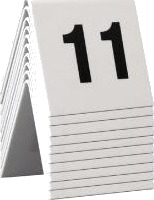 Bordskilt Securit Nr 11 20 5X4x5 Cm Akryl Hvid,6 Ps X 10 Stk/Pk