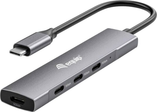 Equip 128963 Usb 3.2 Gen 1 3.1 Gen 1 Type-C Usb 3.2 Gen 1 3.1 Gen 1 Type-C 5000 Mbit/S Sort Sølv Aluminium 0,15 M