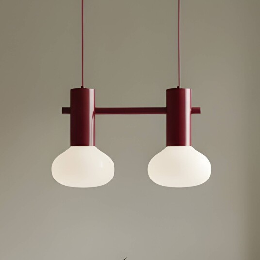 Pendellampe i glass Flo ALDEX dimbar Rød Stue / spisestue Metall Design