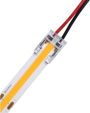 Lavprofil startstik til LED strip 10mm COB enkeltfarget IP20 5V 24V