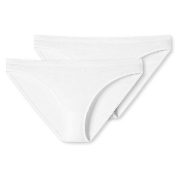 Schiesser Truser 2P 95 5 Organic Cotton Mini Briefs Hvit bomull XX Large Dame