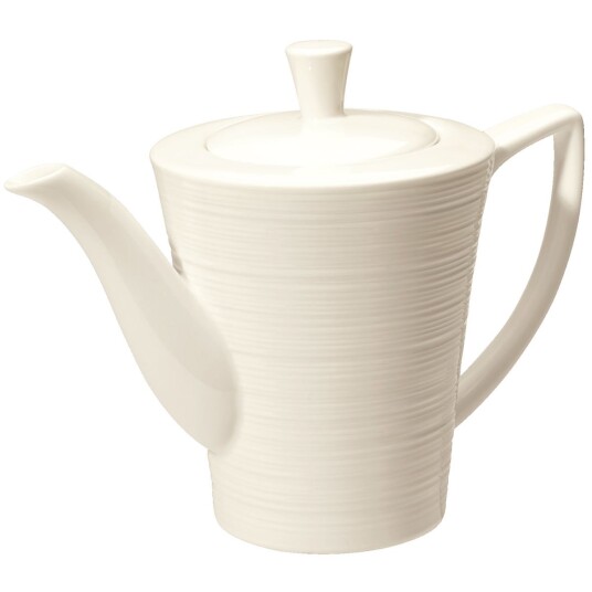 VEGA Kaffekanne Skyline med lokk; 42cl, 10x14.5 cm (ØxH); Kremhvit; Rund; 6 Stykk / Forpakning