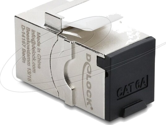 Delock Rj 45 Cat 6A Svart Hvit Sølv