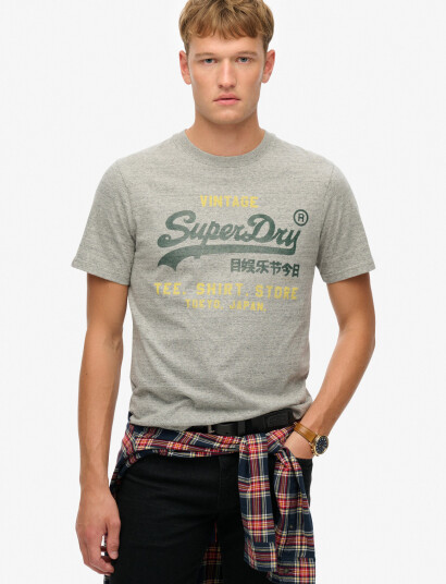 Superdry Vl Classic Relaxed Tee Grey XL