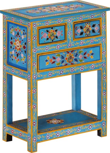  Skjenk turkis 55x30x76 cm heltre mango