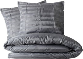 Aumi Collection Stripete dynetrekksett 230 x 220 cm Polarblå