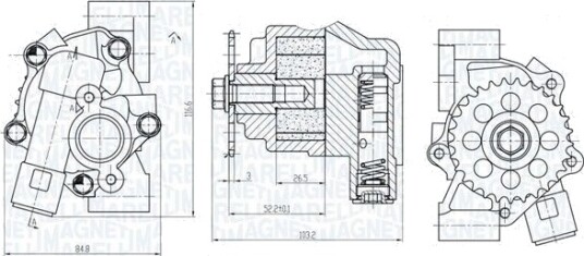 Oljepumpe MAGNETI MARELLI 351516000099