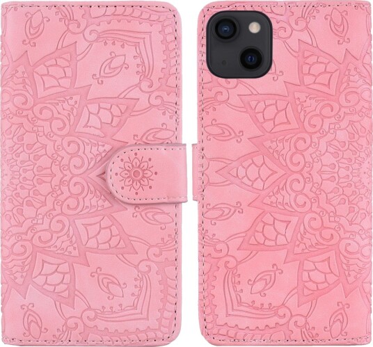 Trolsk Lommebokdeksel Mandala (iPhone 13) Rosa