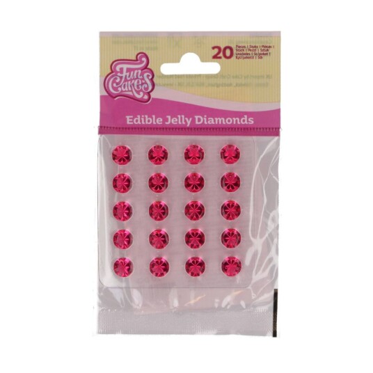 Funcakes Spiselige Diamanter Rosa Pk/20