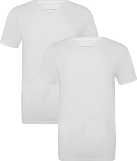 Resteröds Rtbamboo V Neck Tee 2 Pack WHITE XXL