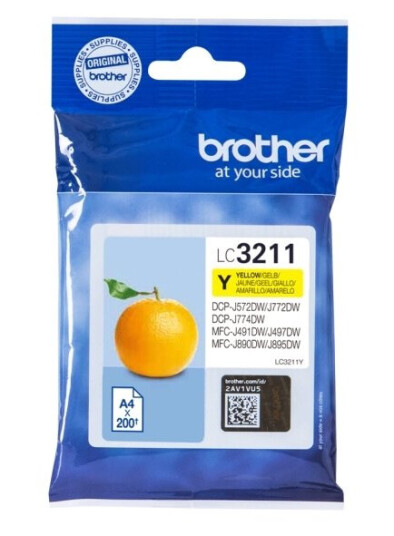 Brother Lc3211 Y Standard Utskriftsproduksjon Gult 1 Stykker 200 Sider Enkeltpakke Brother Lc3211 Y Standard Utskriftsproduksjon Gult 1 Stykker 200 Sider Enkeltpakke