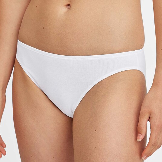Calida Truser Essential Cotton Low Cut Brief Hvit bomull Large Dame Calida Truser Essential Cotton Low Cut Brief Hvit bomull Large Dame