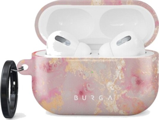 Burga Apple AirPods Pro 2 Etui med Karabinhage Pink Coral