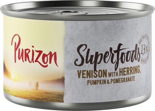 Purizon Våtfôr Superfoods Vilt Med Sild Gresskar Og Granateple 6 X 140 G Purizon Våtfôr Superfoods Vilt Med Sild Gresskar Og Granateple 6 X 140 G