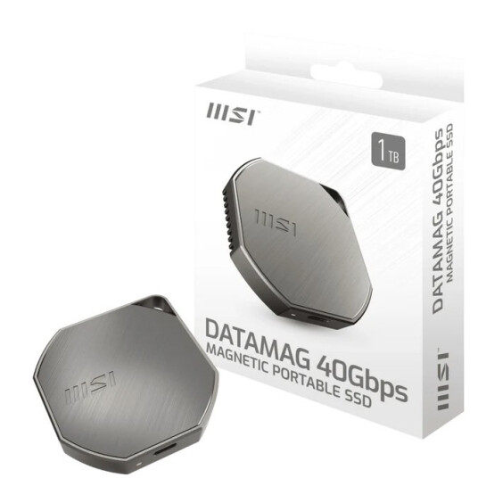 MSI DATAMAG Ekstern SSD USB4 40Gbps 2TB MSI DATAMAG Ekstern SSD USB4 40Gbps 2TB
