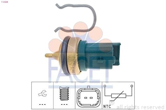 Sensor, motortemperatur FACET 7.3328