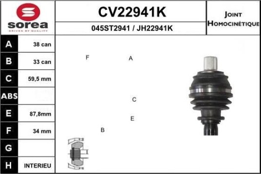 Drivledd EAI CV22941K Drivledd EAI CV22941K