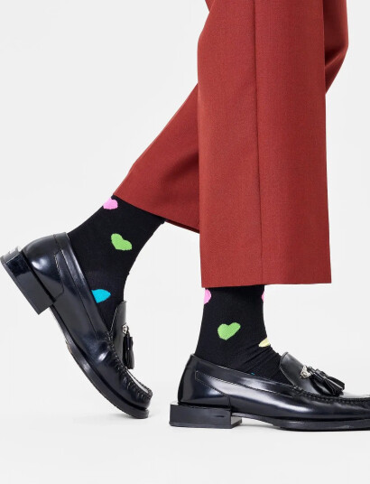 Happy Socks Heart Sock - Black - 41-46 Happy Socks Heart Sock - Black - 41-46