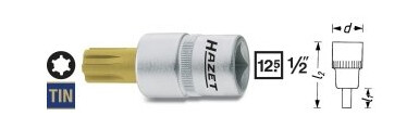 Hazet 991-8, 1 Stykker, 25,4 / 2 Mm (1 / 2"), Stål, 6,3 Cm, 69 G