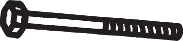 Skrue, eksosanlegg BOSAL 258-907