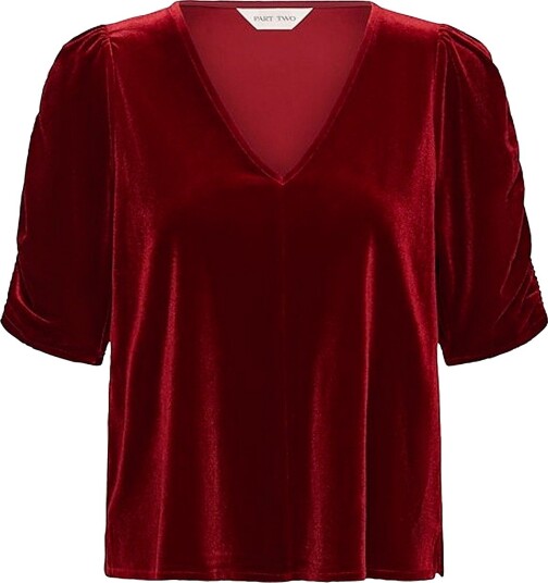 Part Two Topp ValeriiaPW Blouse Rød