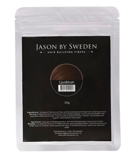 Jason By Sweden Refill Hårfibrer 30g Lysebrun Jason By Sweden Refill Hårfibrer 30g Lysebrun