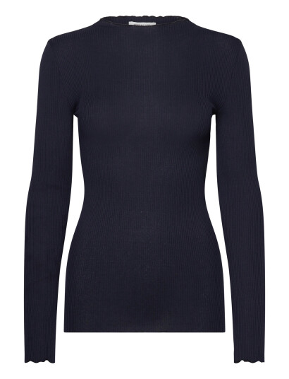 Rosemunde Silk T-Shirt - Navy - XS