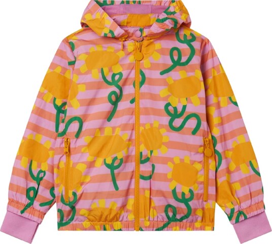 Stella McCartney Kids Jakke   Rosa/Oransje Stripet m. Solsikker   Stella McCartney Kids   10 år (140)   Overgangsjakke