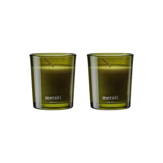 Meraki duftlys 12 timer 2 pk Oud leaf