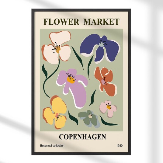 Poster Blomstermarked København Poster Blomstermarked København