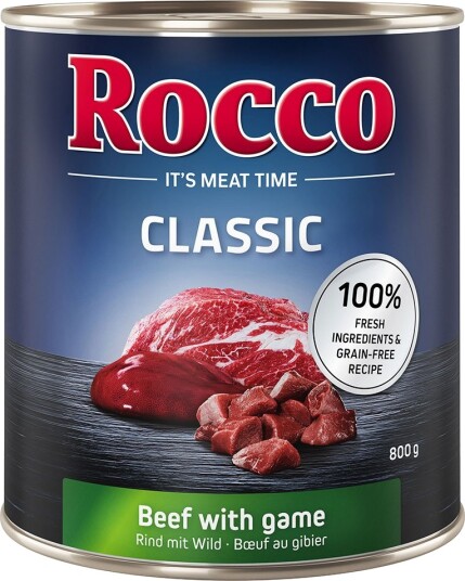 Rocco Våtfôr Classic Storfekjøtt Med Vilt 6 X 800 G