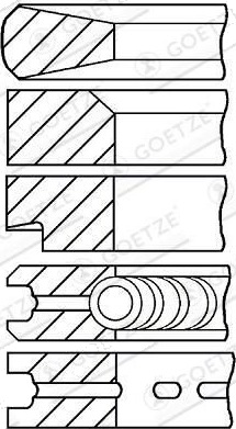 Stempelringsett GOETZE ENGINE 08-420208-00