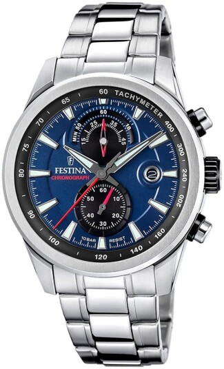 Festina Herreklokke F20694 5 Classic Blå/Stål Ø44 mm